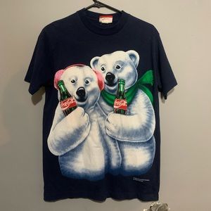 Vintage 1994 Coca Cola polar bear cheers shirt